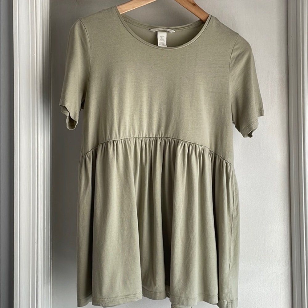 Sage H&M Maternity Peplum Top